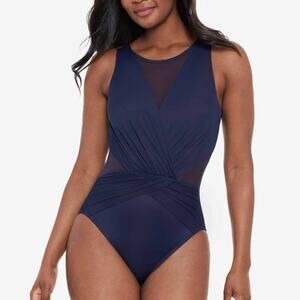 MIRACLESUIT Illusionists Palma One Piece Swimsuit Midnight Navy Blue 12